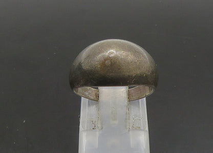 925 Sterling Silver  Vintage Antique Dark Tone Dome Band Ring Sz 6  RG23477