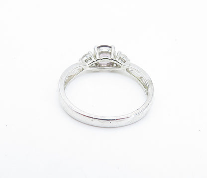 ROSS SIMON 925 Silver  Amethyst & Topaz Solitaire Accent Ring Sz 7  RG7423