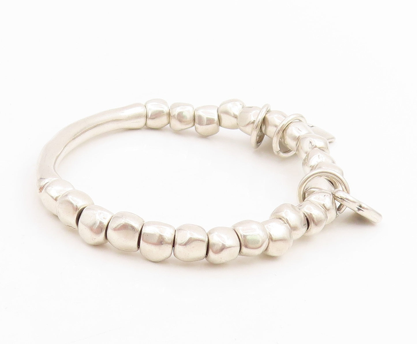 925 Sterling Silver Vintage Bracelet UNO DE 50 Suerte Lucky Bead Design  BT11490