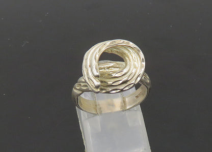 925 Sterling Silver  Vintage Shiny Diamond Cut Band Ring Sz 6.5  RG21037