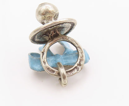 925 Sterling Silver Vintage Pendant Solid Newborn Baby Shower Charm   PT24990