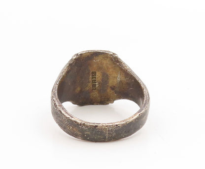 925 Sterling Silver Vintage Ring Antique Summer Shield Band  Sz 11  RG34707