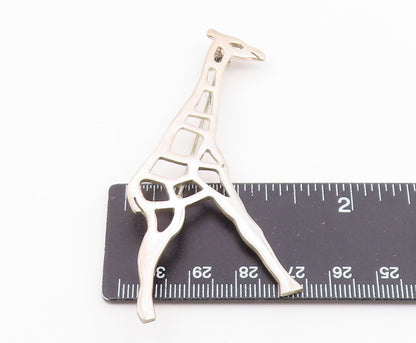 925 Sterling Silver  Vintage Shiny Cutout Giraffe Animal Brooch Pin  BP8213