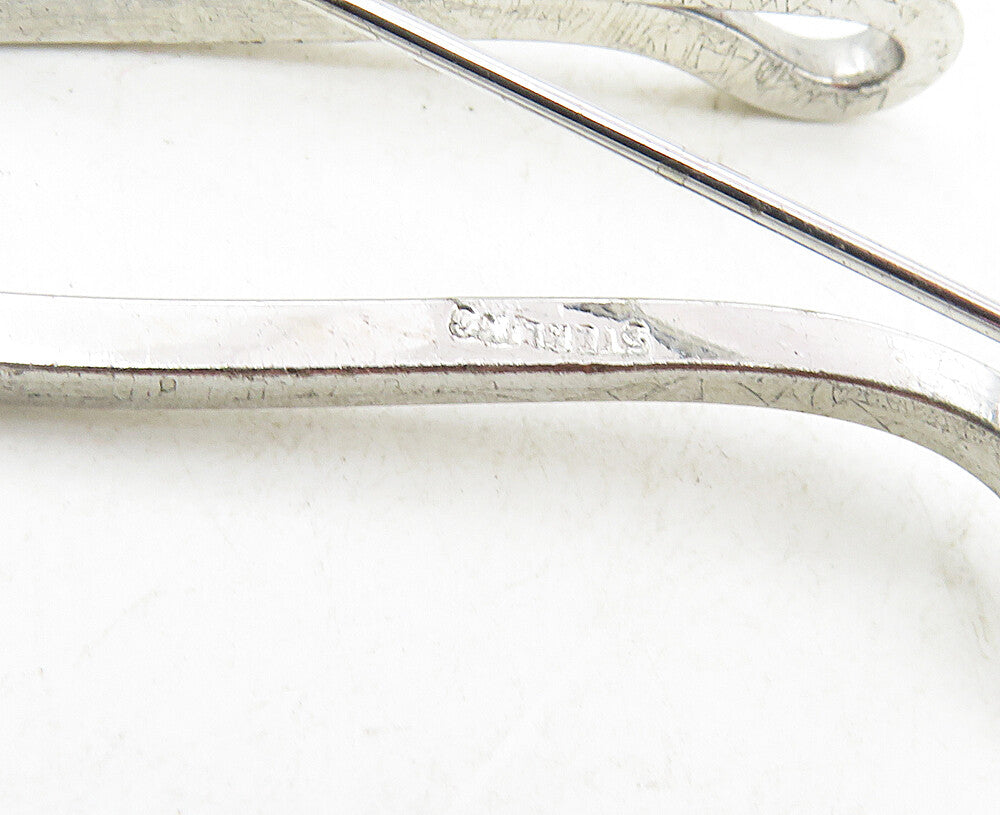 925 Sterling Silver  Vintage Shiny Smooth Letter U Initial Brooch Pin  BP3514