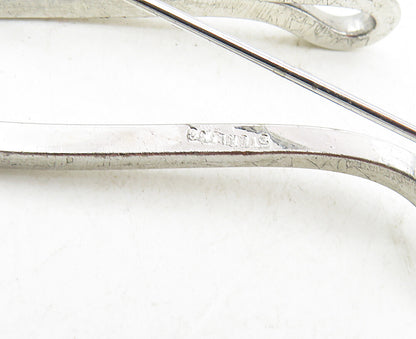 925 Sterling Silver  Vintage Shiny Smooth Letter U Initial Brooch Pin  BP3514