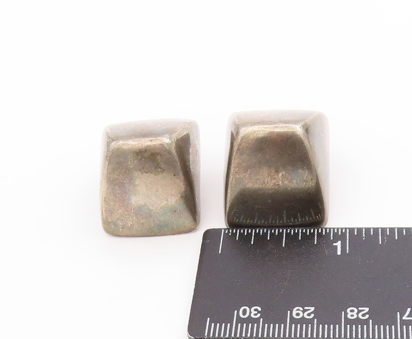 925 Sterling Silver Vintage Earrings CARTIER SPAIN Solid Geometric Stud  EG13667