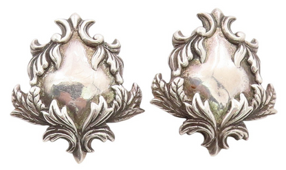 925 Sterling Silver Vintage Earrings STEPHEN DWECK Etched Floral Leaves  EG13665