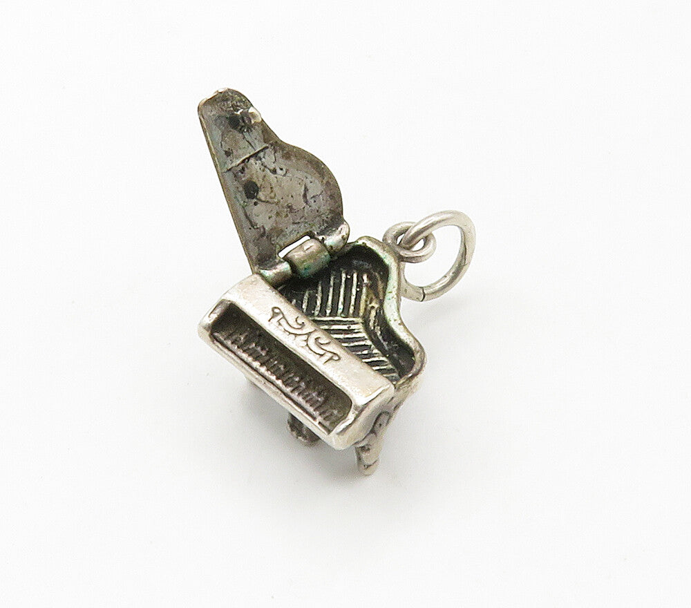925 Sterling Silver  Vintage Petite Grand Piano Pendant (OPENS)  PT11676