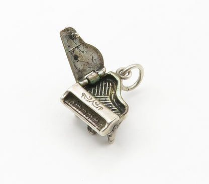 925 Sterling Silver  Vintage Petite Grand Piano Pendant (OPENS)  PT11676