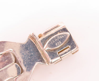 925 Sterling Silver Vintage Bracelet Multiple X Style Linked  BT10596