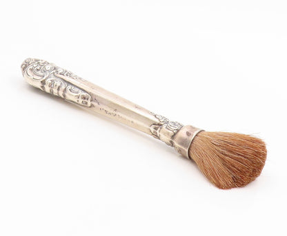 925 Sterling Silver Vintage Cosmetic Brush With Natural Bristles  TR4171