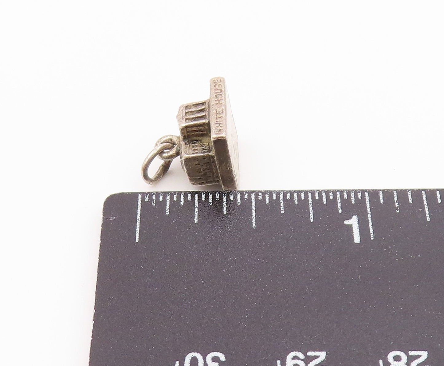 925 Sterling Silver  Vintage The White House Charm Pendant  PT21192