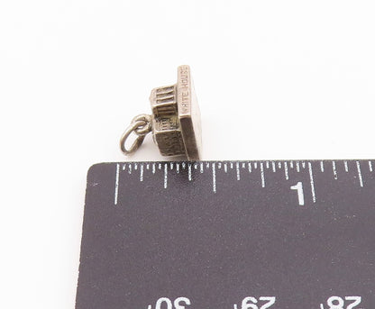 925 Sterling Silver  Vintage The White House Charm Pendant  PT21192