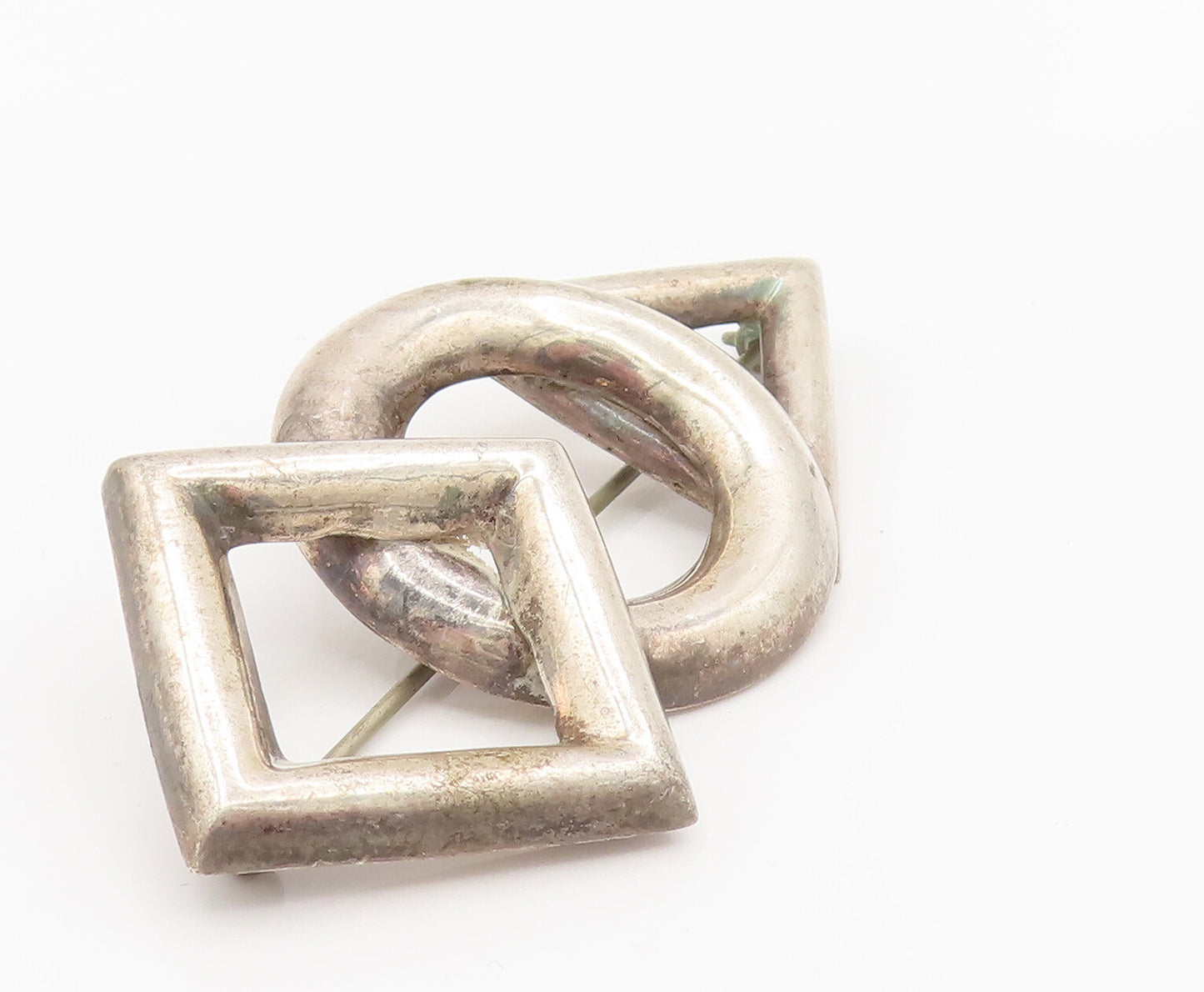 925 Sterling Silver  Vintage Different Geometric Shape Brooch Pin  BP10111