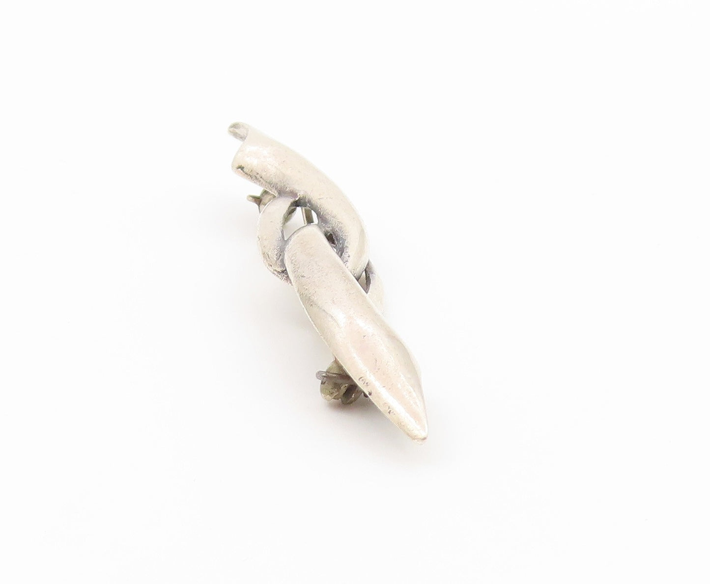 925 Sterling Silver  Vintage Knotted Pointed Fidget Abstract Brooch Pin BP9487