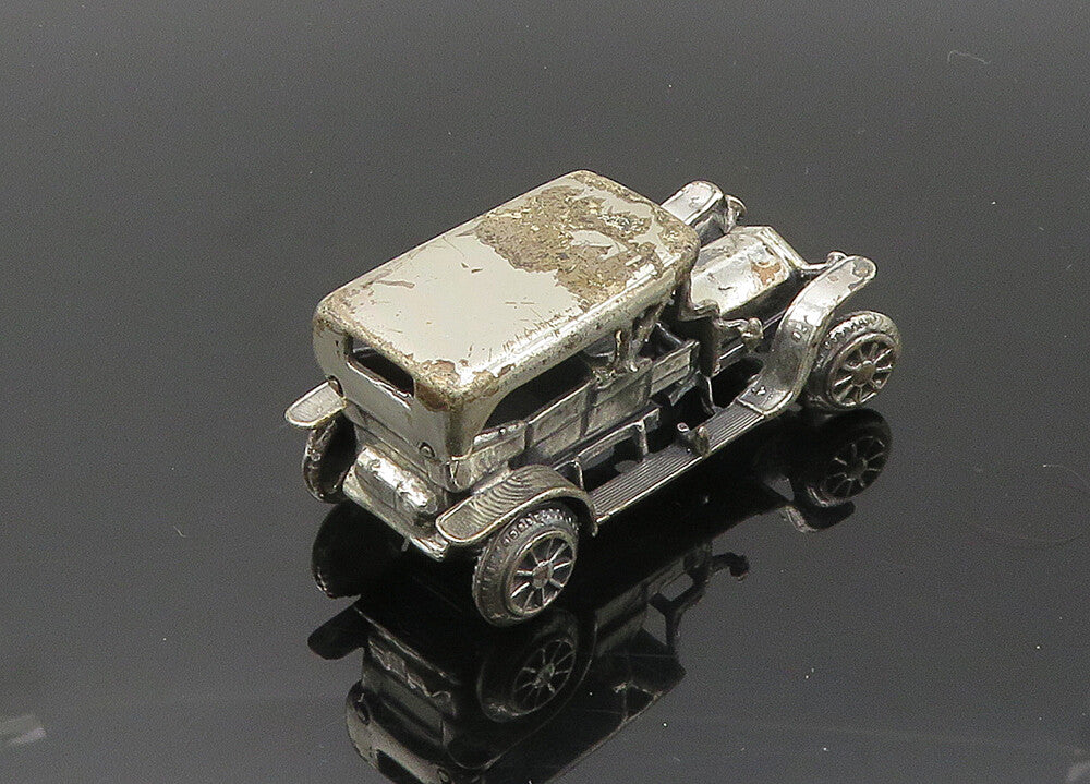 925 Sterling Silver  Vintage Dark Tone Old Fashioned Car Trinket  TR2803
