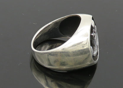 925 Sterling Silver  Vintage Ship Anchor Nautical Motif Band Ring Sz 8 RG22640