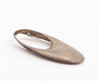 925 Sterling Silver Vintage Brooch Pin JEZLAINE Designer Cut Letter 'O'  BP10792