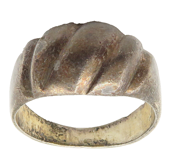 MEXICO 925 Sterling Silver  Vintage Dark Tone Dome Band Ring Sz 9  RG10578
