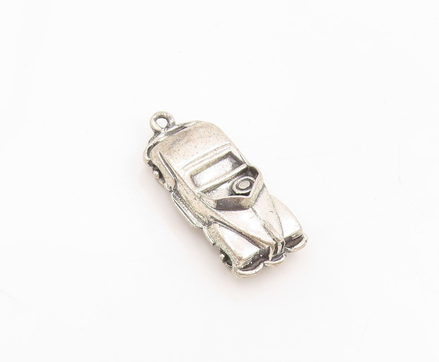 925 Sterling Silver Vintage Pendant Retro Convertible Sports Car Charm  PT25511