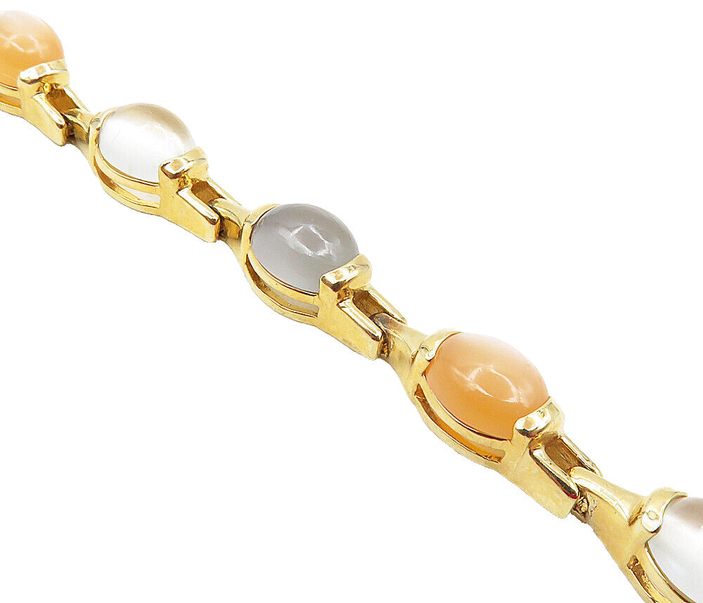 ROSS SIMON 925 Silver  Carnelian & Topaz Gold Plated Chain Bracelet  BT4040