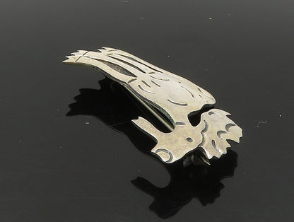 925 Sterling Silver  Vintage Moose Etched Detail Animal Brooch Pin  BP9289