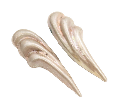 LOS BALLESTEROS 925 Silver  Vintage Puffed Angel Single Wing Earrings  EG12645