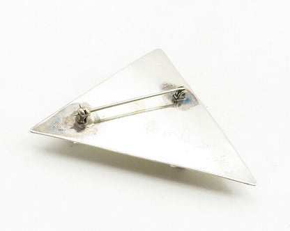 RON P. 925 Sterling Silver  Vintage Modernist Topaz Sphere Brooch Pin  BP4021