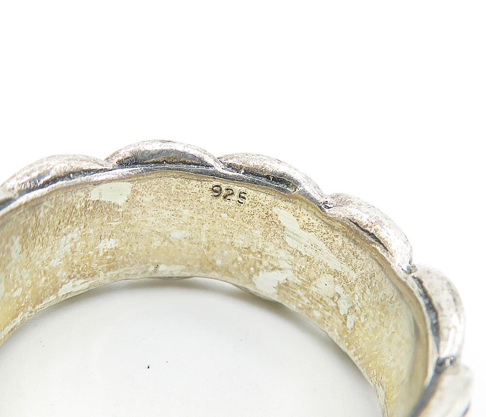 925 Sterling Silver Vintage Shiny Braided Rope Design Band Ring Sz 11 RG7443