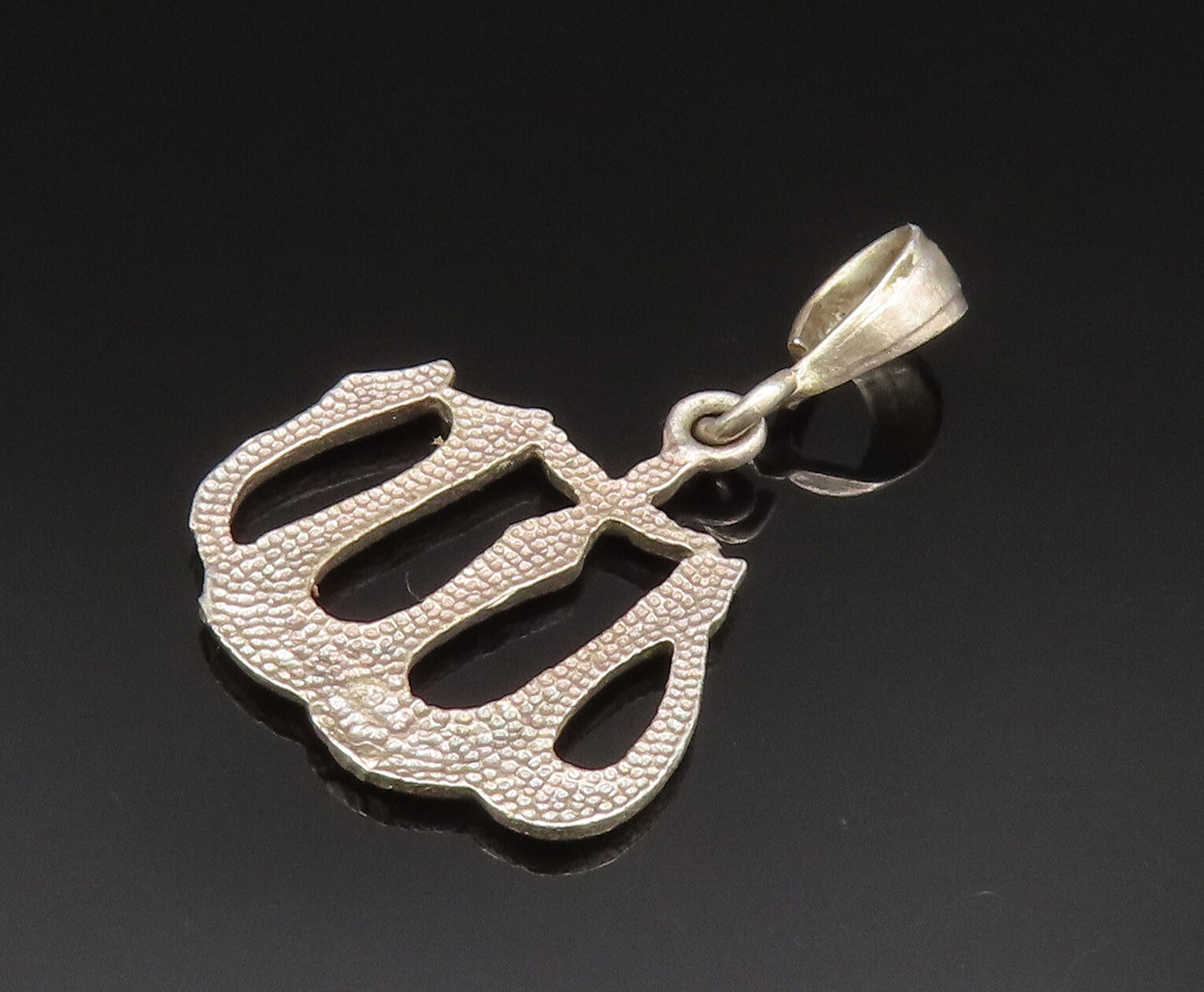 925 Sterling Silver  Vintage Antique Arabic Prayer Pendant  PT20688