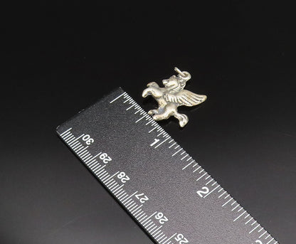 925 Sterling Silver  Vintage Sculpted Fancy Flying Horse Pendant  PT21491
