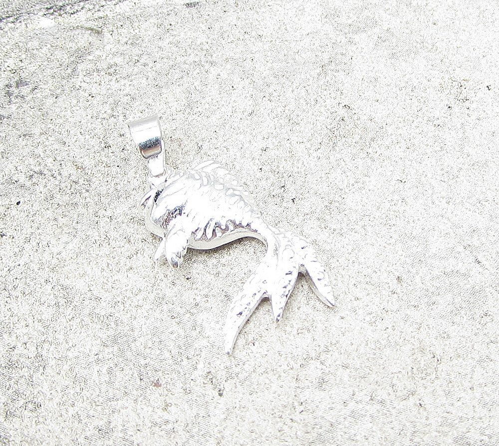 925 Sterling Silver  Swimming Fish Drop Pendant  PT1392