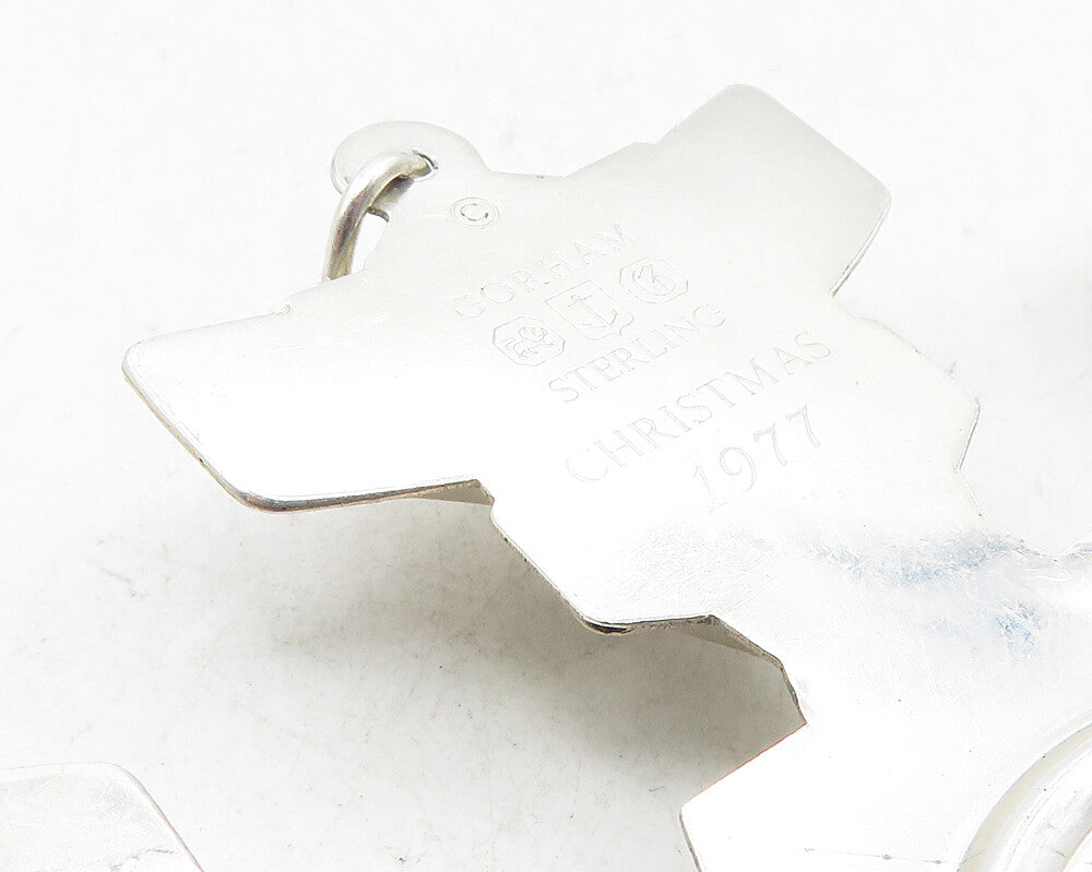 GORHAM 925 Sterling Silver  Vintage Hollow Christmas Snowflake Pendant  PT7785