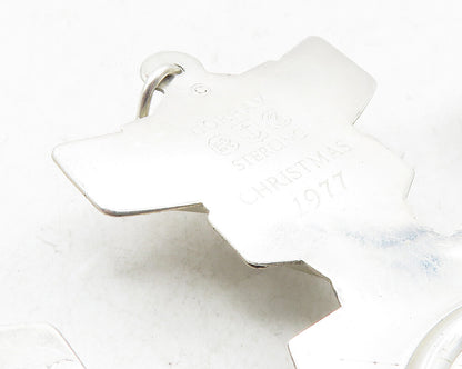 GORHAM 925 Sterling Silver  Vintage Hollow Christmas Snowflake Pendant  PT7785