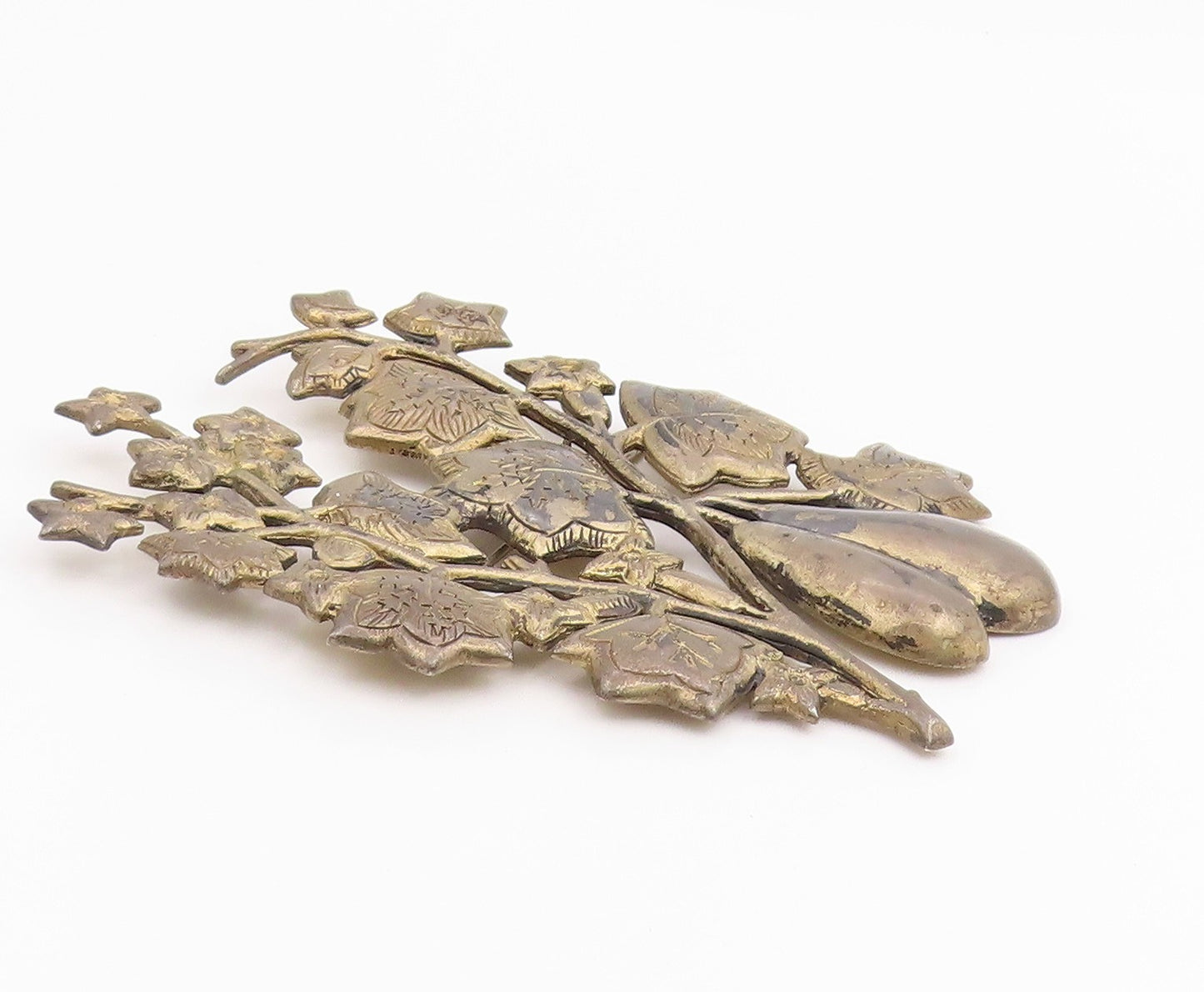 925 Sterling Silver Vintage Brooch Pin RAFEL MELENDEZ MEXICO Foliage  BP12482