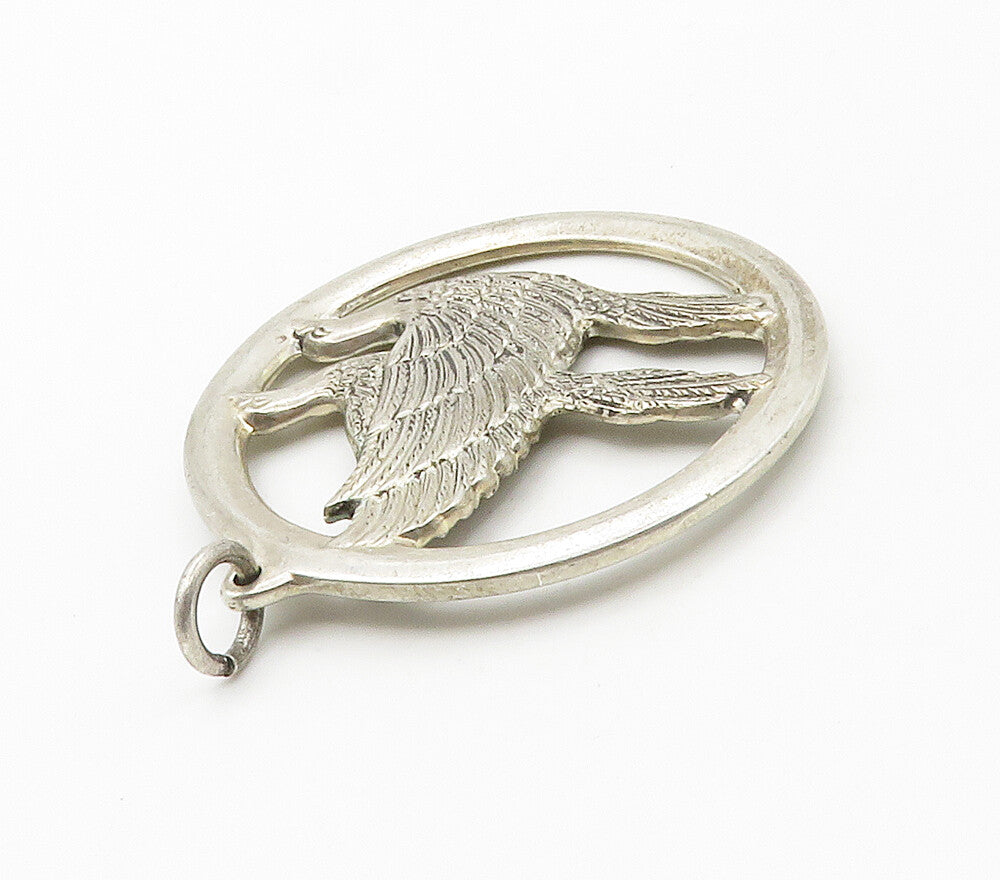 WALLACE 925 Sterling Silver  Vintage Peace On Earth Doves Pendant  PT11889