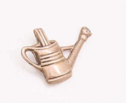 925 Sterling Silver Vintage Pendant MEXICO Carved Plant Watering Jug  PT22948