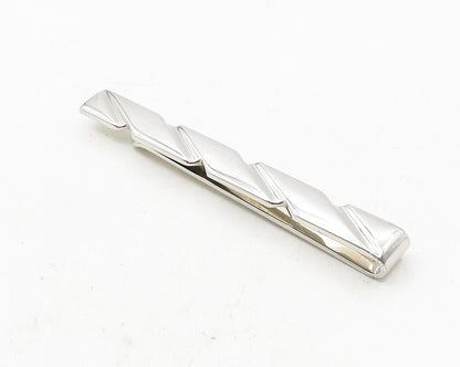 SWANK 925 Sterling Silver  Shiny Diamond Shape Pattern Tie Clip   TR1672