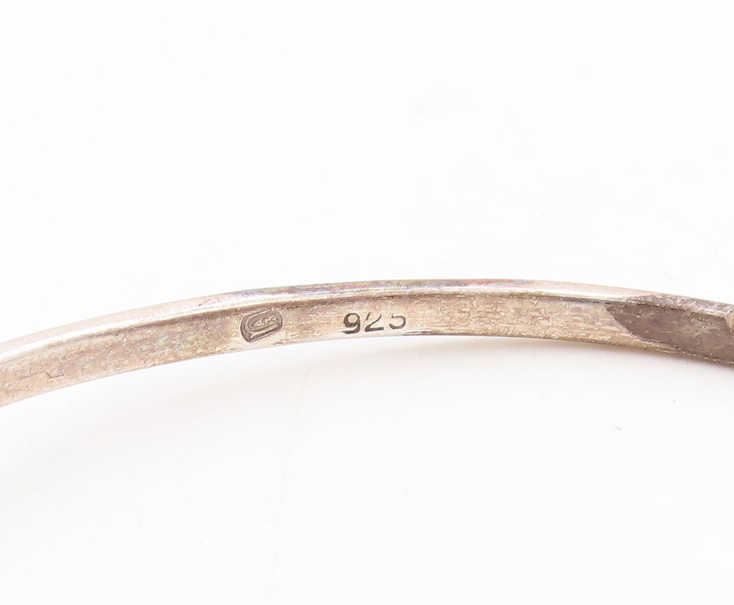 925 Sterling Silver Vintage Bracelet European Design Carnelian Cuff  BT10895