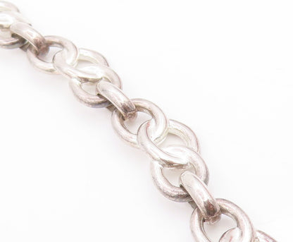 925 Sterling Silver Vintage Necklace LINKS OF LONDON Love Heart Toggle  NE4825