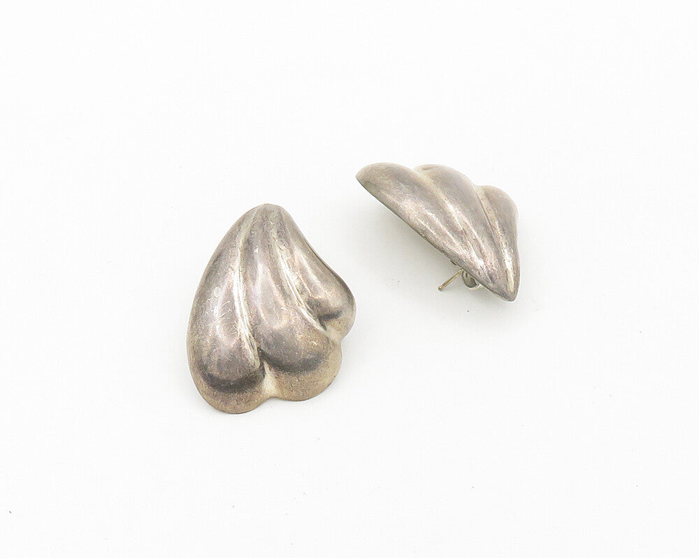 BAYANIHAN 925 Silver & 14K GOLD  Vintage Fluted Hollow Drop Earrings  EG9486
