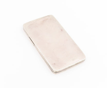 925 Sterling Silver Vintage Card Case ENGLAND Virtute et Armis OPENS  TR4170