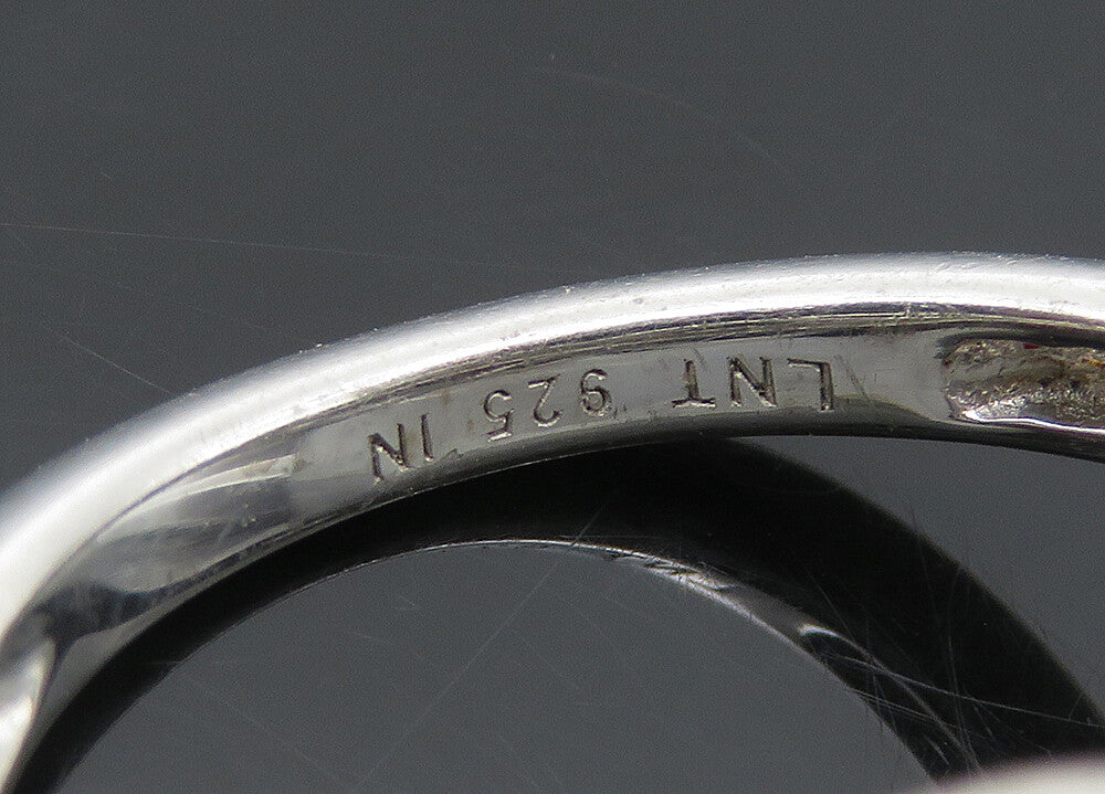 925 Silver  Vintage Genuine Diamonds Split Swirl Band Ring Sz 7  RG21455