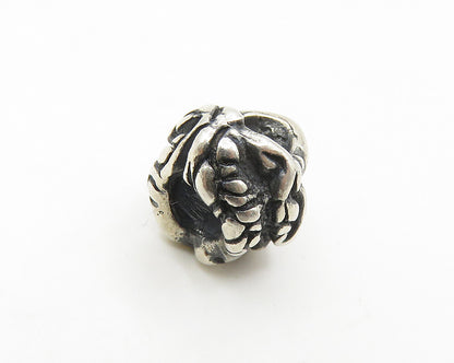 925 Sterling Silver  Vintage Petite Chiseled Detail Bead Pendant  PT13928
