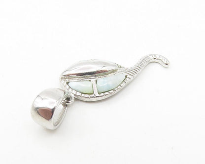 925 Sterling Silver  Petite Shiny Larimar Sting Ray Motif Pendant  PT9159