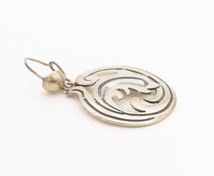 925 Sterling Silver Vintage Earrings MEXICO Celtic Knot Openwork Dangle  EG13814