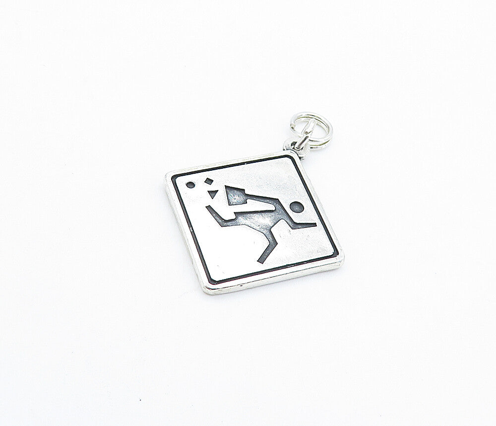 925 Sterling Silver  Stampin' Up Convention 2005 Oxidized Drop Pendant  PT4034