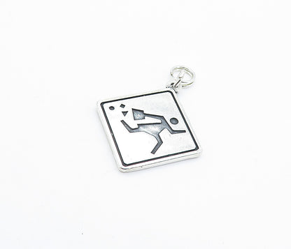 925 Sterling Silver  Stampin' Up Convention 2005 Oxidized Drop Pendant  PT4034