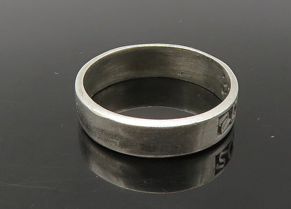 925 Sterling Silver  Vintage Minimalist Smooth Large Band Ring Sz 12  RG22419