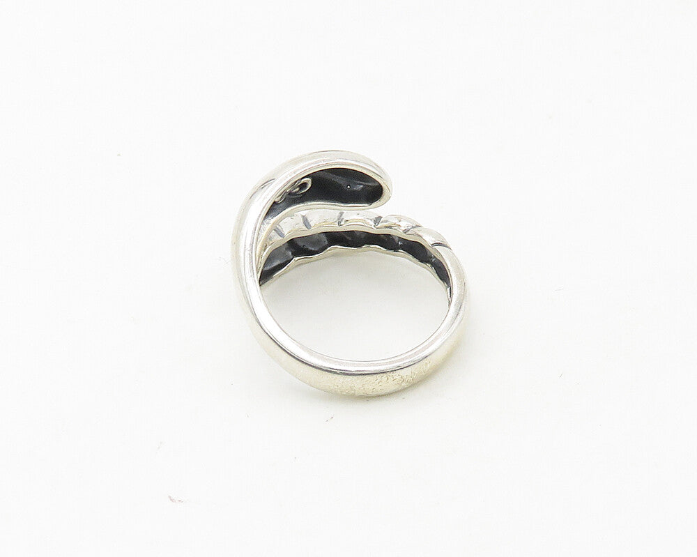 CAROLYN POLLACK RELIOS 925 Silver  Vintage Shiny Bypass Ring Sz 7  RG18811